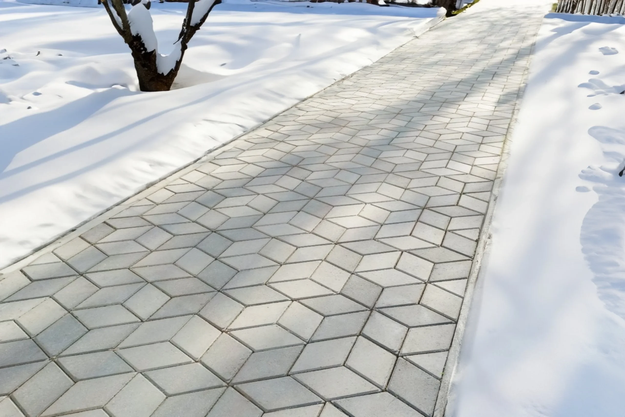 Unique heated walkway pattern